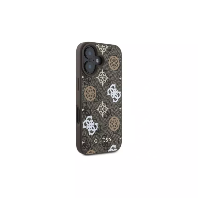 Guess Peony On 4G Background MagSafe puzdro pre iPhone 16 (hnedá)