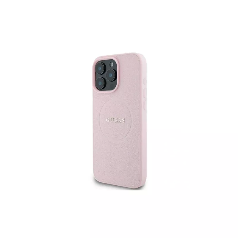 Guess Grained Ring pevné puzdro pre Apple iPhone 15 Pro Max 6,7 palca pink MagSafe