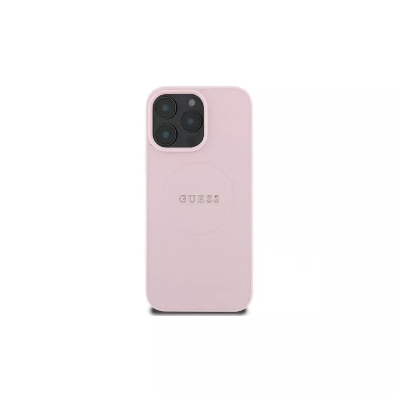 Guess Grained Ring pevné puzdro pre Apple iPhone 15 Pro Max 6,7 palca pink MagSafe