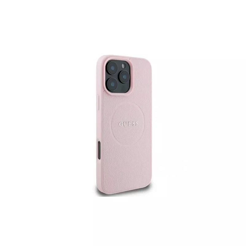 Guess Grained Ring pevné puzdro pre Apple iPhone 15 Pro Max 6,7 palca pink MagSafe