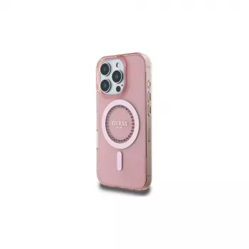 Guess GUHMP16LPFTDTEP puzdro IML Rhinestones MagSafe pre iPhone 16 Pro 6,3 pink