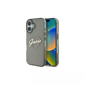 Guess GUHCP16MHCHGSPK puzdro pre iPhone 16 Plus 6,7 palca čierna Heart IML