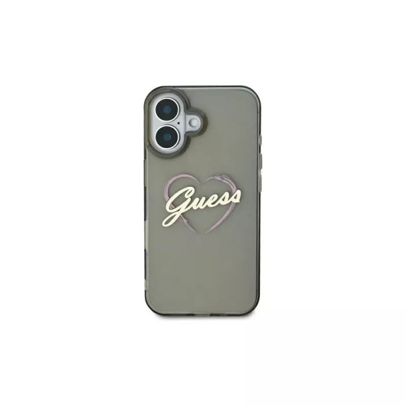 Guess GUHCP16MHCHGSPK puzdro pre iPhone 16 Plus 6,7 palca čierna Heart IML