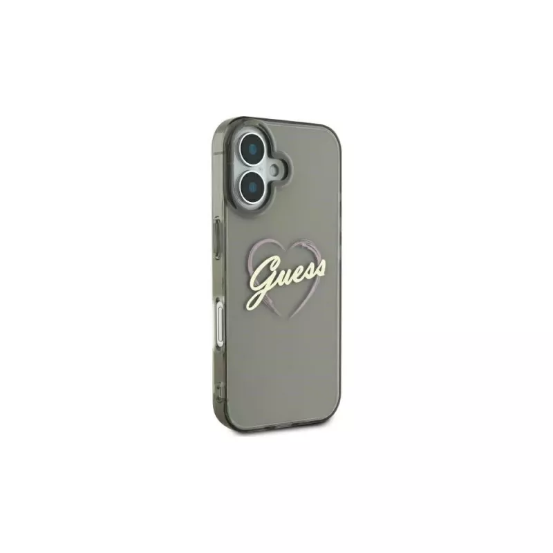 Guess GUHCP16MHCHGSPK puzdro pre iPhone 16 Plus 6,7 palca čierna Heart IML