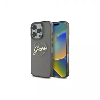 Guess GUHCP16LHCHGSPK pevné puzdro pre Apple iPhone 16 Pro 6,3 palca čierna IML Heart