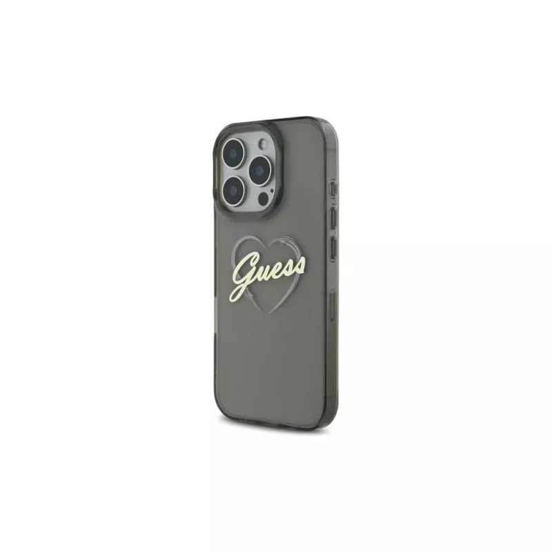 Guess GUHCP16LHCHGSPK pevné puzdro pre Apple iPhone 16 Pro 6,3 palca čierna IML Heart