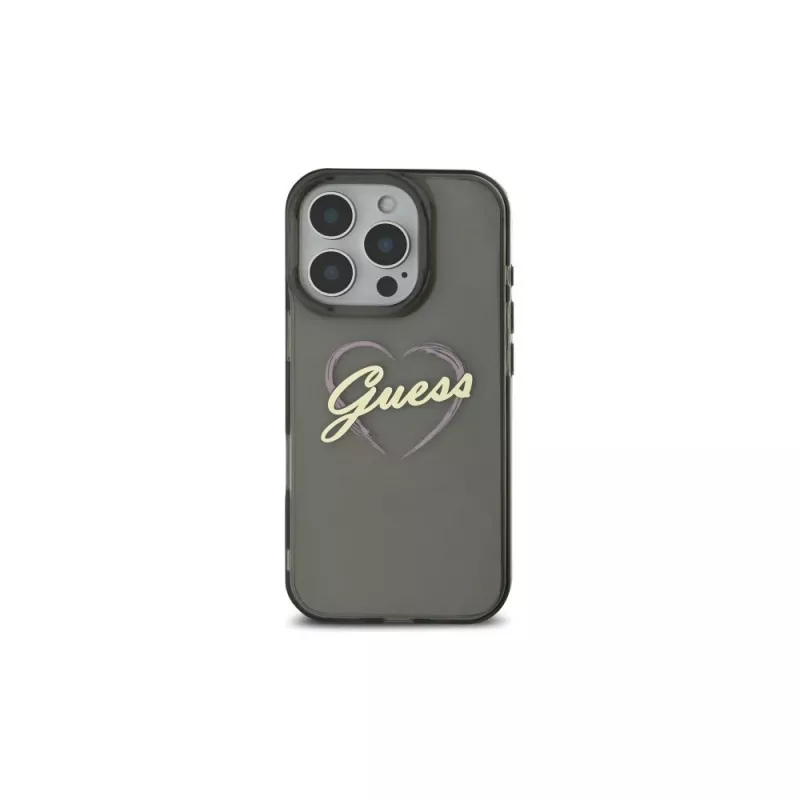 Guess GUHCP16LHCHGSPK pevné puzdro pre Apple iPhone 16 Pro 6,3 palca čierna IML Heart