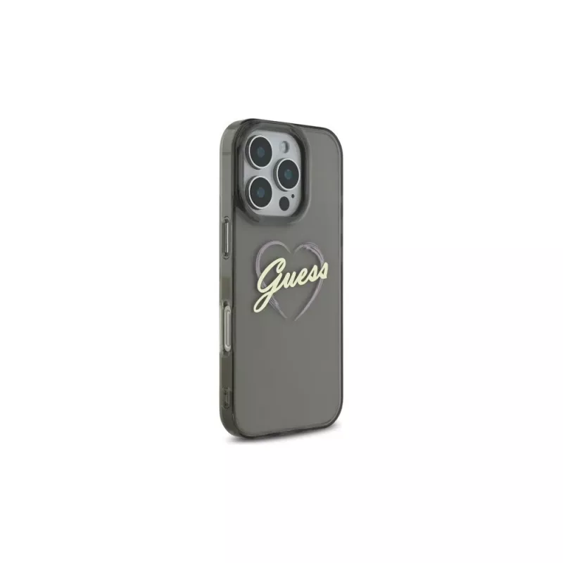 Guess GUHCP16LHCHGSPK pevné puzdro pre Apple iPhone 16 Pro 6,3 palca čierna IML Heart