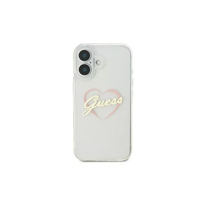 Guess GUHCP16SHCHGSPT puzdro pre Apple iPhone 16 6,1 palca transparentné IML Heart