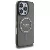 Guess GUHMP16LHFGEREK puzdro IML Glitter Circle MagSafe pre iPhone 16 Pro 6,3 čierna