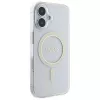Guess GUHMP16MHFGERET iPhone 16 Plus 6,7 palca transparentné puzdro IML Glitter Circle MagSafe