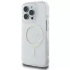 Guess Glitter Circle MagSafe pevné puzdro pre Apple iPhone 16 Pro Max (6,9 palca) – transparentné