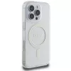 Guess Glitter Circle MagSafe pevné puzdro pre Apple iPhone 16 Pro Max (6,9 palca) – transparentné