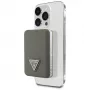 GUESS Grained Triangle bezdrôtová power banka 5000mAh 15W USB-C MagSafe hnedá