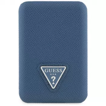 GUESS Grained Triangle bezdrôtová power banka 5000mAh 15W USB-C MagSafe modrá