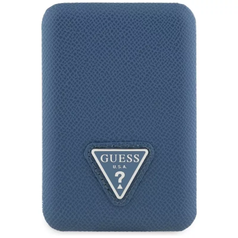 GUESS Grained Triangle bezdrôtová power banka 5000mAh 15W USB-C MagSafe modrá