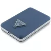 GUESS Grained Triangle bezdrôtová power banka 5000mAh 15W USB-C MagSafe modrá