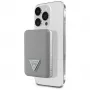 GUESS Grained Triangle bezdrôtová power banka 5000mAh 15W USB-C MagSafe béžová