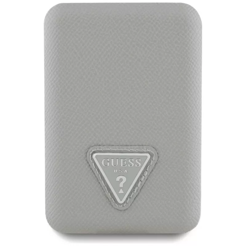 GUESS Grained Triangle bezdrôtová power banka 5000mAh 15W USB-C MagSafe béžová
