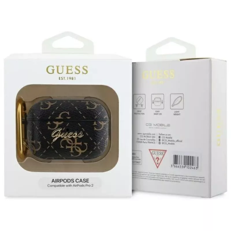 Guess GUAP2PG4GPK kryt AirPods Pro 2 (2022/2023) čierny 4G Hook