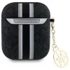 Guess GUA2P4RPSK kryt AirPods 1/2 čierny 4G Printed Stripes Charm