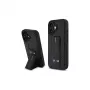 BMW BMHCP16SGSPCCK M Grip Stand Smooth a Carbon pevné puzdro pre iPhone 16 6,1 – čierna