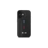 BMW BMHCP16SGSPCCK M Grip Stand Smooth a Carbon pevné puzdro pre iPhone 16 6,1 – čierna
