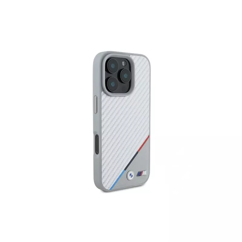 BMW M Carbon Tricolor Line pevné puzdro pre iPhone 16 Pro 6,3