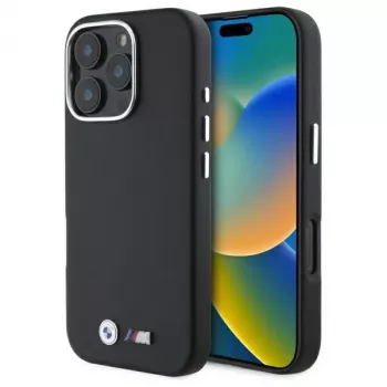 BMW M Smooth Full Wrapped Metal pevné puzdro pre Apple iPhone 16 Pro Max 6,9 inch čierne