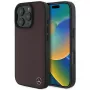 MERCEDES-BENZ pevné puzdro z kože s imitáciou dreva pre Apple iPhone 16 Pro Max 6,9 inch červené MagSafe