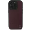 MERCEDES-BENZ pevné puzdro z kože s imitáciou dreva pre Apple iPhone 16 Pro Max 6,9 inch červené MagSafe