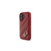 Karl Lagerfeld Quilted Signature puzdro pre iPhone 16, červené