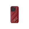 Karl Lagerfeld Quilted Signature puzdro pre Apple iPhone 16 Pro (červené)