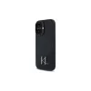 Karl Lagerfeld Shadow Metal Initial pevné puzdro pre Apple iPhone 16 6,1 inch - čierne