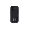Karl Lagerfeld Shadow Metal Initial pevné puzdro pre Apple iPhone 16 6,1 inch - čierne