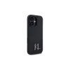 Karl Lagerfeld Shadow Metal Initial pevné puzdro pre Apple iPhone 16 6,1 inch - čierne