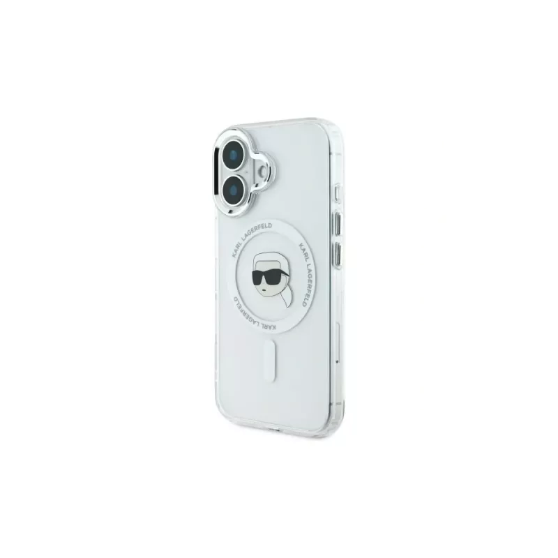 Karl Lagerfeld IML Metal Karl Head MagSafe pevné puzdro pre iPhone 16 Plus 6,7