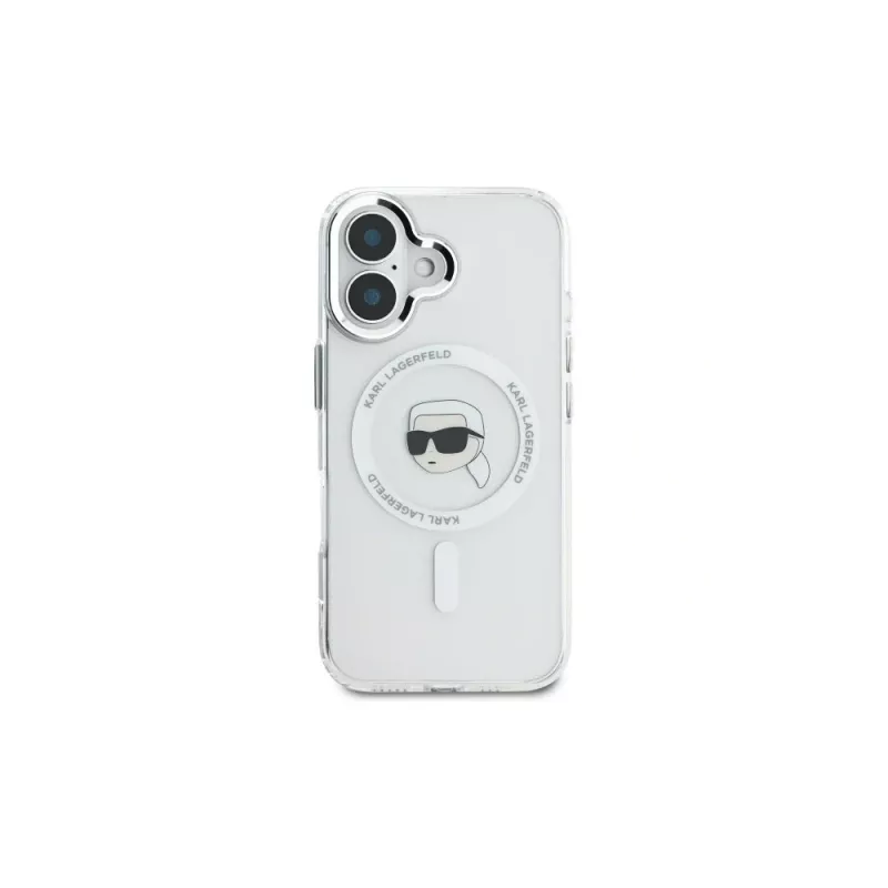 Karl Lagerfeld IML Metal Karl Head MagSafe pevné puzdro pre iPhone 16 Plus 6,7