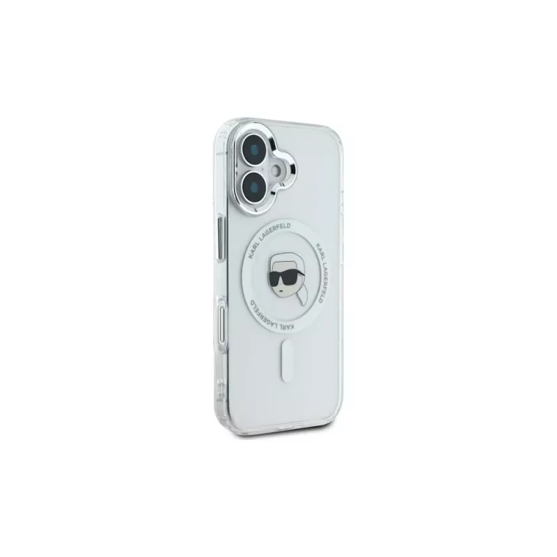 Karl Lagerfeld IML Metal Karl Head MagSafe pevné puzdro pre iPhone 16 Plus 6,7