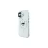 Karl Lagerfeld KLHMP16MHLSCHH pevné puzdro IML Metal Choupette Head MagSafe pre iPhone 16 Plus 6.7 biele
