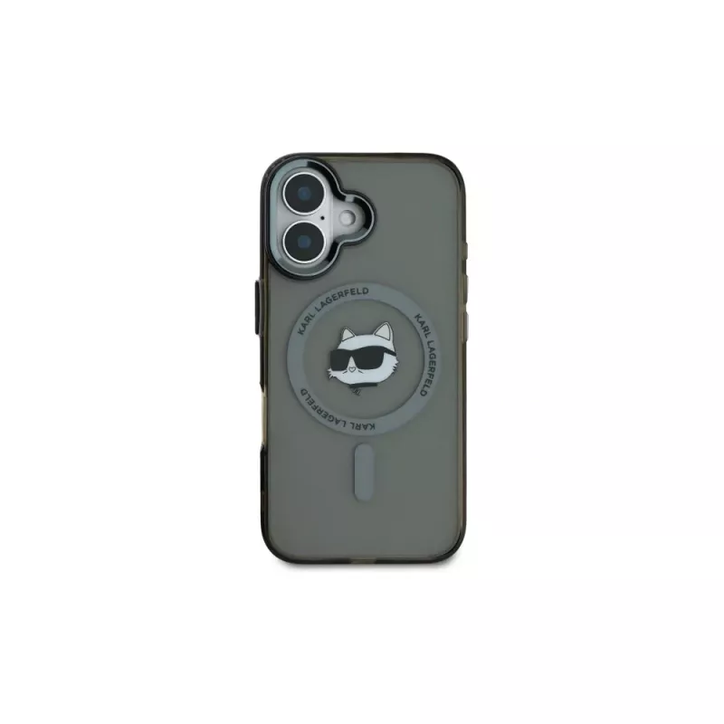 Karl Lagerfeld KLHMP16MHLSCHK iPhone Plus 6,7 čierne pevné puzdro IML Metal Choupette Head MagSafe
