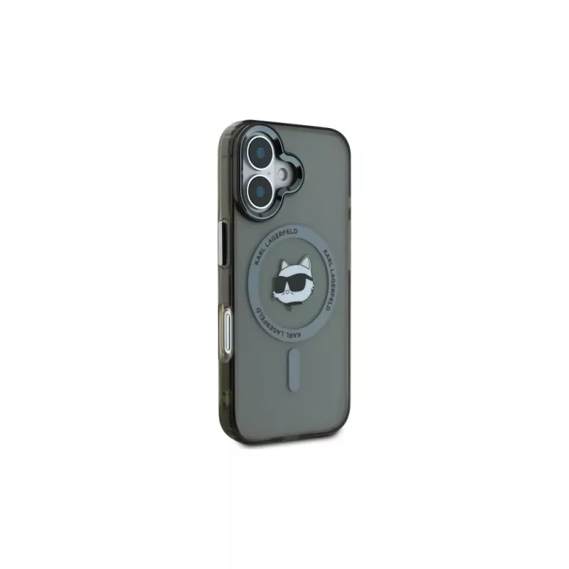 Karl Lagerfeld KLHMP16MHLSCHK iPhone Plus 6,7 čierne pevné puzdro IML Metal Choupette Head MagSafe