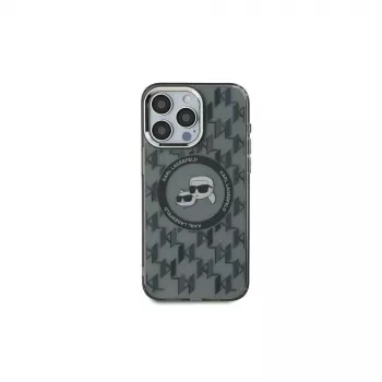 Karl Lagerfeld KLHMP16SHMCKMHK iPhone 16 6.1 čierne IML Monogram Karl & Choupette Head MagSafe puzdro