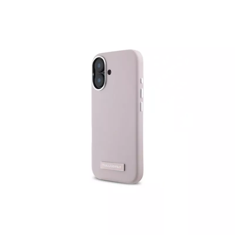 Karl Lagerfeld KLHMP16SPGMSRPP iPhone 16 6,1 puzdro FW kovová platňa MagSafe ružové