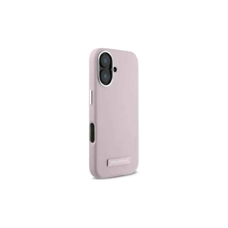 Karl Lagerfeld KLHMP16SPGMSRPP iPhone 16 6,1 puzdro FW kovová platňa MagSafe ružové