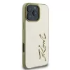 Karl Lagerfeld kovové puzdro Signature pre iPhone 16 Pro 6,3 palca zlaté