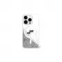 Karl Lagerfeld puzdro Liquid Glitter Karl & Choupette Head MagSafe pre iPhone 16 (transparentné)