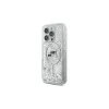 Karl Lagerfeld puzdro Liquid Glitter Karl & Choupette Head MagSafe pre iPhone 16 Pro Max (transparentné)