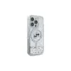 Karl Lagerfeld puzdro Liquid Glitter Karl & Choupette Head MagSafe pre iPhone 16 Pro Max (transparentné)