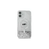 Karl Lagerfeld puzdro Liquid Glitter Karl Head MagSafe pre iPhone 16 Plus, transparentné